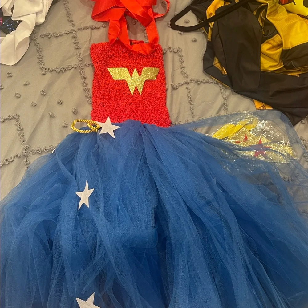 Superhero Wonder Woman Tutu Dress Costume for Kids new